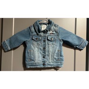 Baby Disney Mickey Mouse Denim Button Down Jacket Blue Size 6-9M